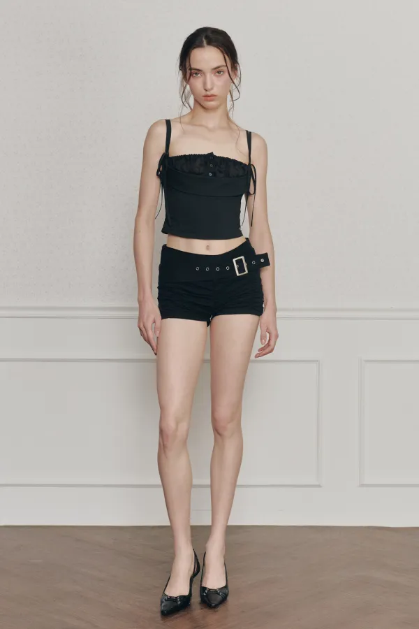 VIOLA BELTED SHORTS black