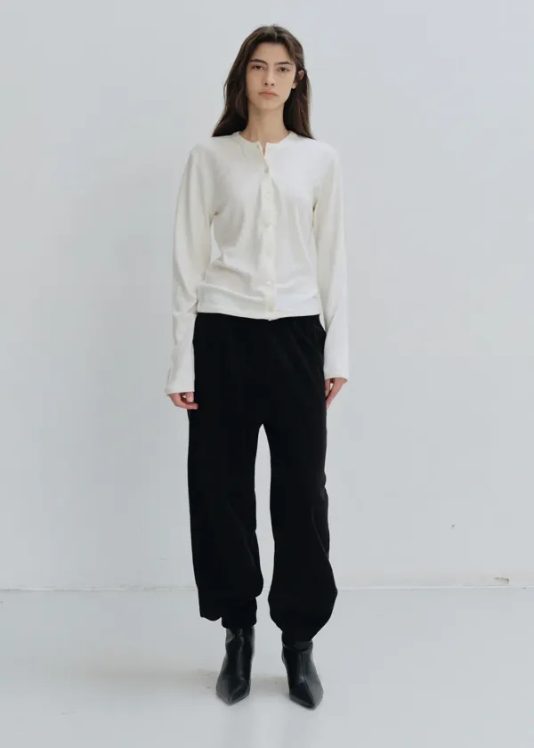 Velour terry jogger pants (black)