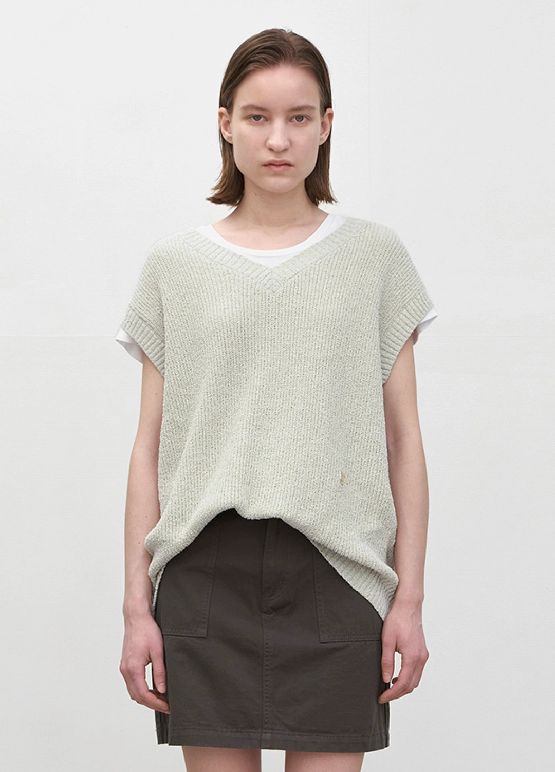 아뜰리에 나인 (VT-0261)BOUCLE OVERFIT KNIT VEST 상품 이미지 3