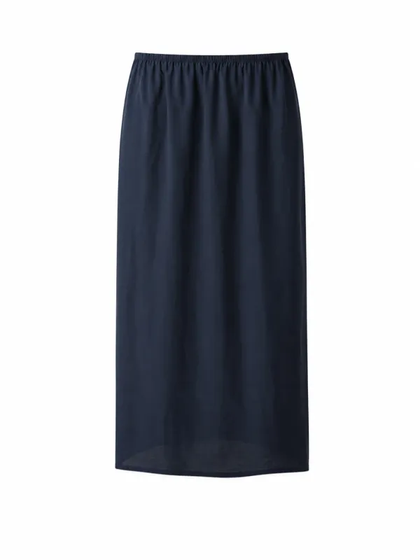SUNLIT SLIT SKIRT (NAVY)