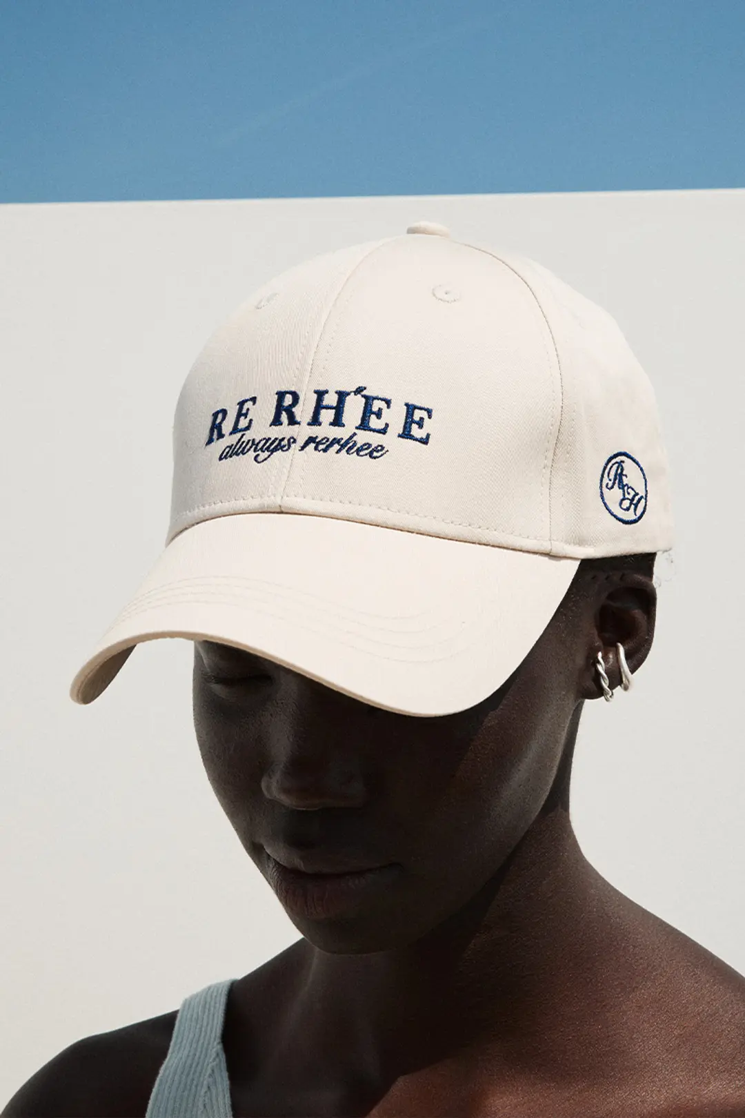 리이 LOGO EMBROIDERED COTTON BALL CAP BEIGE 상품 이미지 2