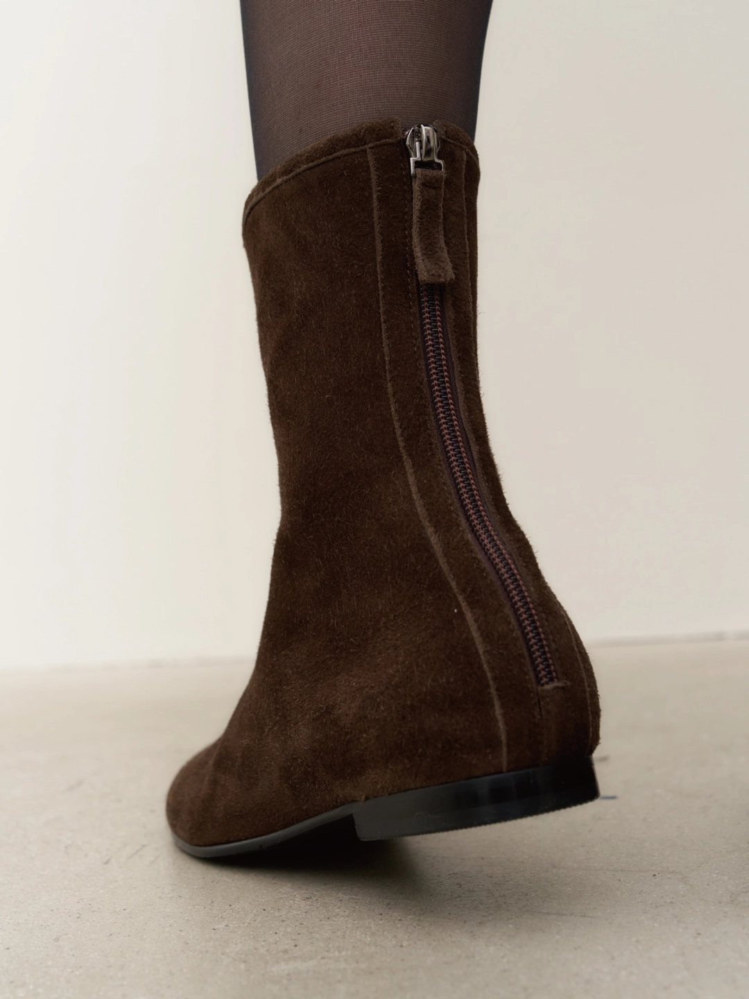 러브듀이 ROUND FIT ankle boots / 브라운스웨이드 상품 이미지 3