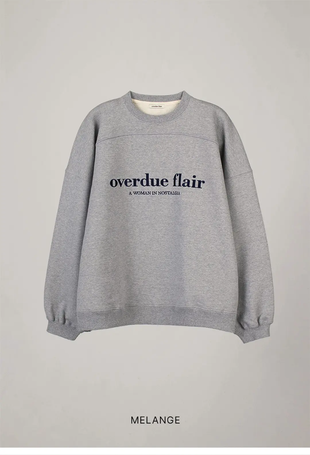 오버듀플레어 NEEDLE OVERSIZE SWEATSHIRT_MELANGE 상품 이미지 3
