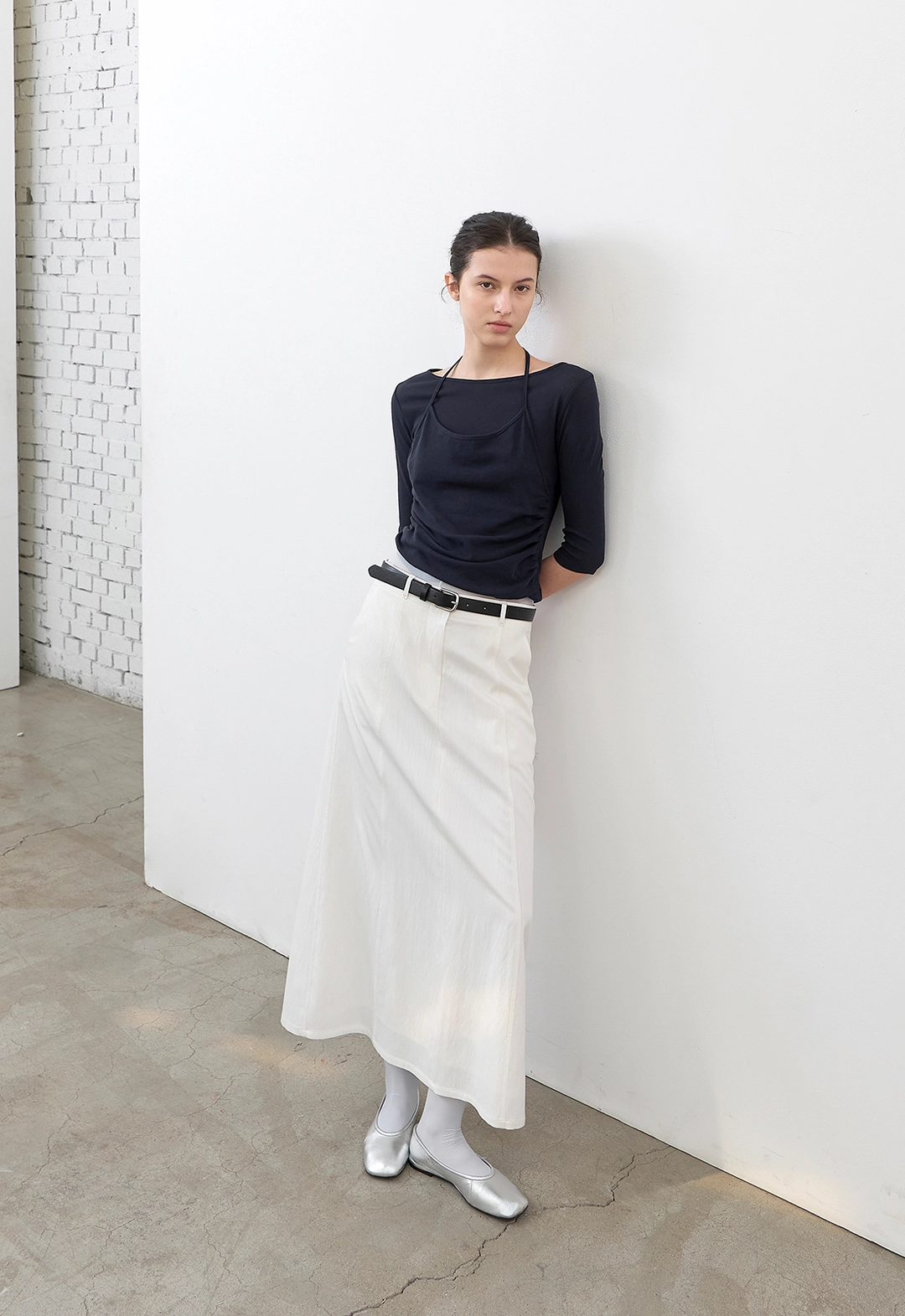 아뜰리에 나인 (SK-5095)BELT SET SEMI-A MAXI SKIRT S 상품 이미지 2