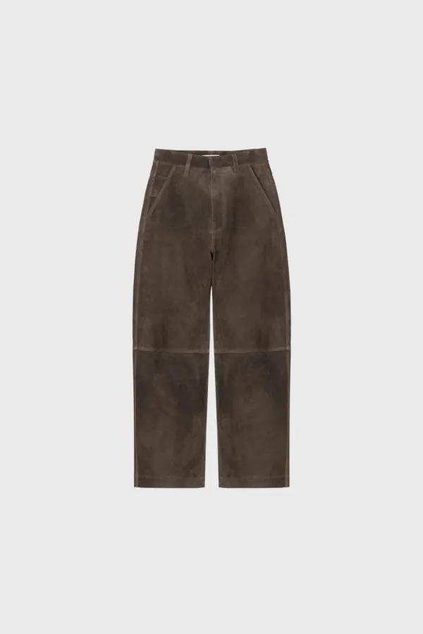 Dusty Suede Curve Pants (Khaki Beige / Brown / Navy)