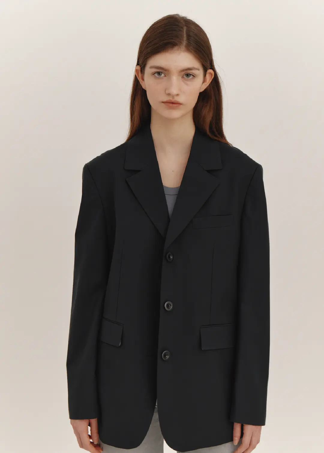 더라이 Three Button Single Jacket(Navy) 상품 이미지 2