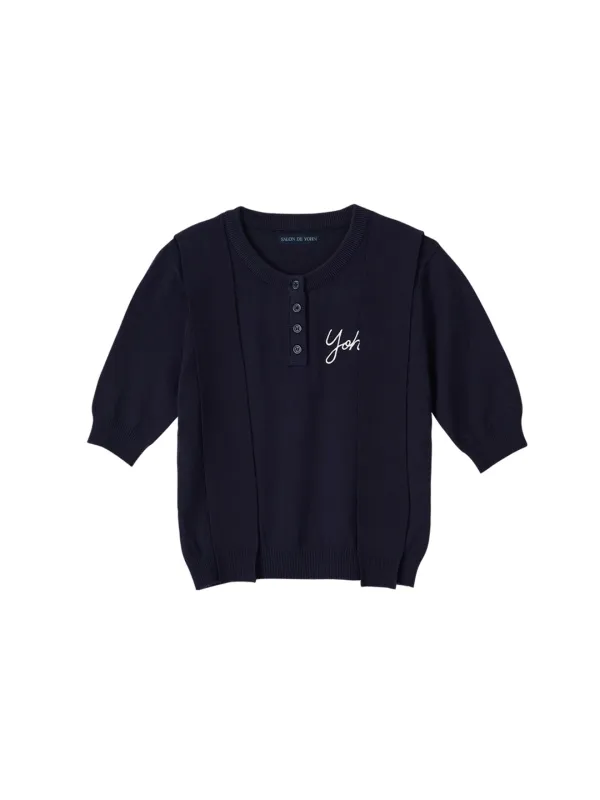Harbor Shawl Knit_ Navy