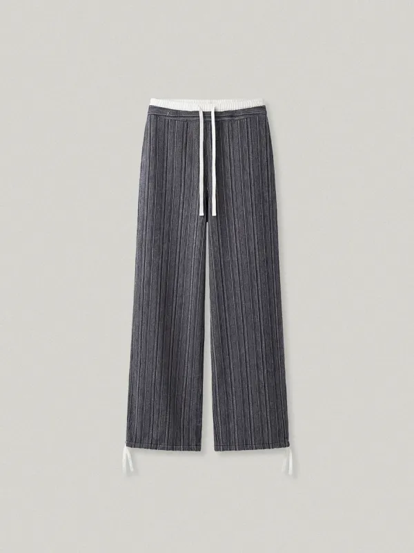 TERRE STRIPE PANTS - NAVY테르 스트라이프 팬츠