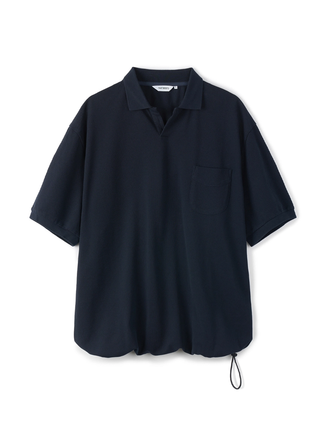 파르티멘토 String Pocket Polo Tee_Navy 상품 이미지 1