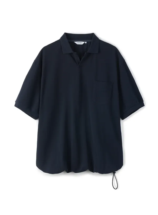 String Pocket Polo Tee_Navy
