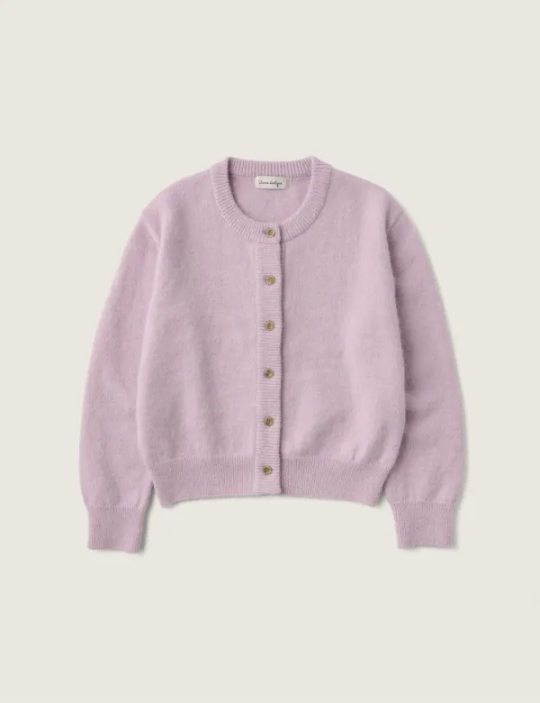Fog Alpaca Cardigan (Lavender)