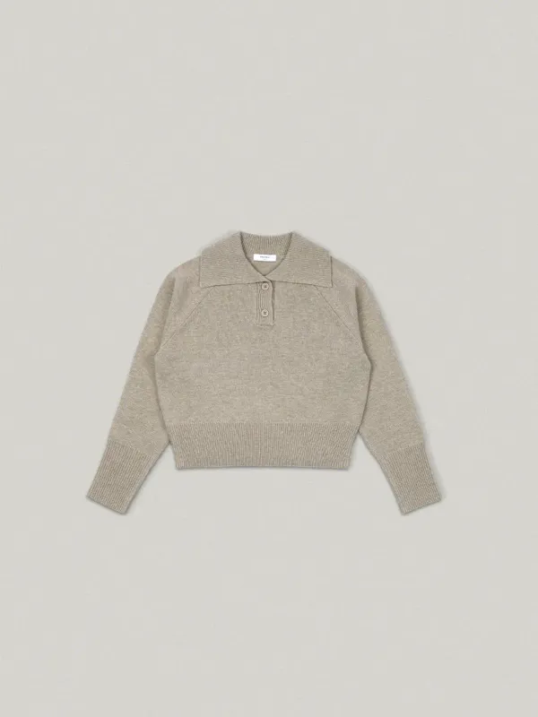M/P Cashmere Collar Knit - Beige캐시미어 카라 니트