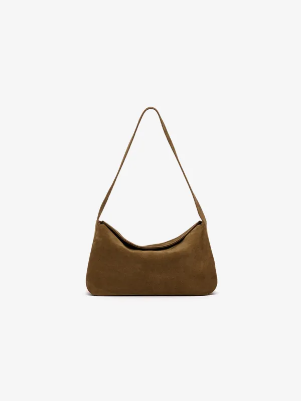 ILIANA suede shoulder bag_gold brown