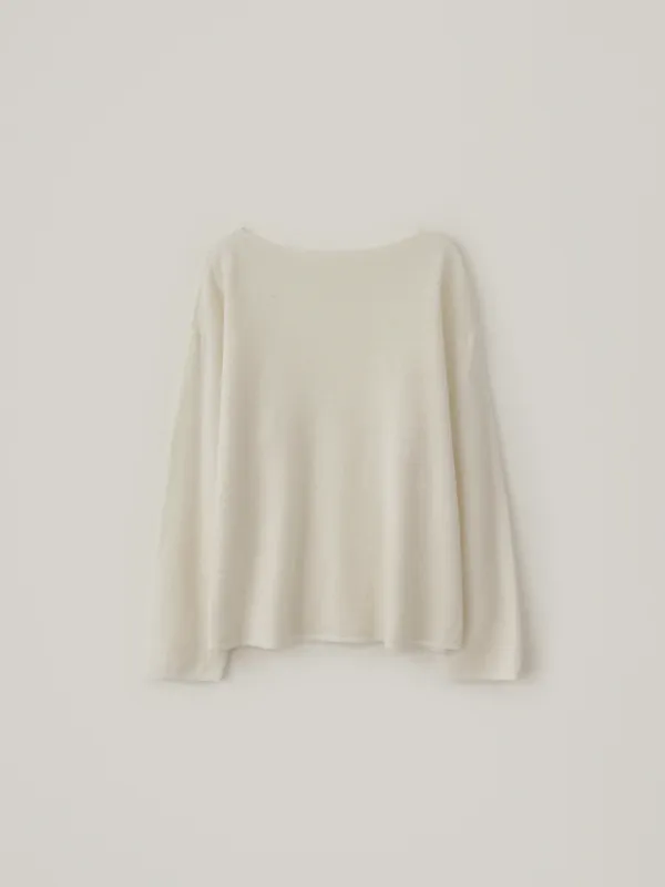 [10.27 예약 배송] [Cashmere] Bern Boat Neck Knit - Ivory - CHE-SEOUL