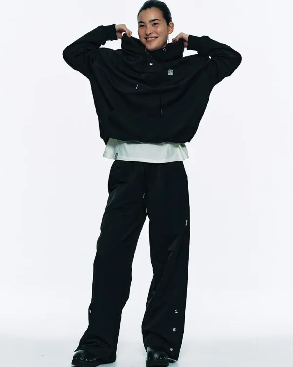 CENTAUR SIDE SNAP PANTS_BLACK