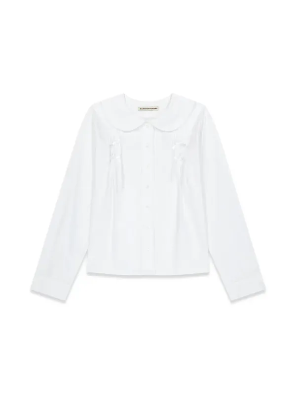 RIBBON PINTUCK BLOUSE (WHITE)