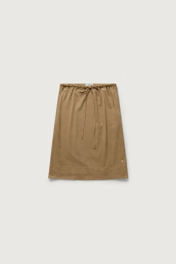 ANNI SUEDE SKIRT [BEIGE]