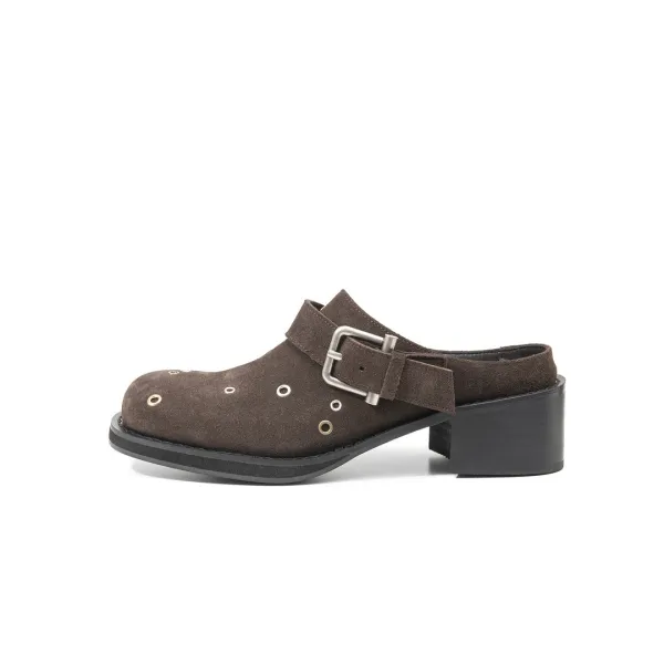 BROCLE CLOG [SUEDE MOCHA EYELETS]