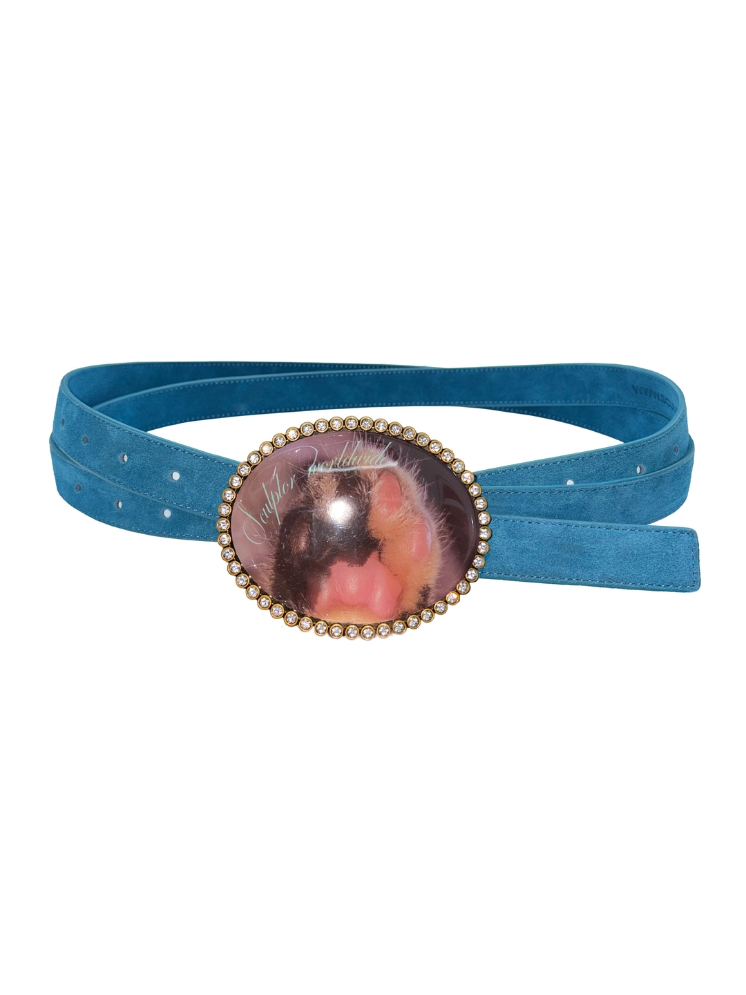 스컬프터 Jewel Suede Buckle Belt Turquoise 상품 이미지 3