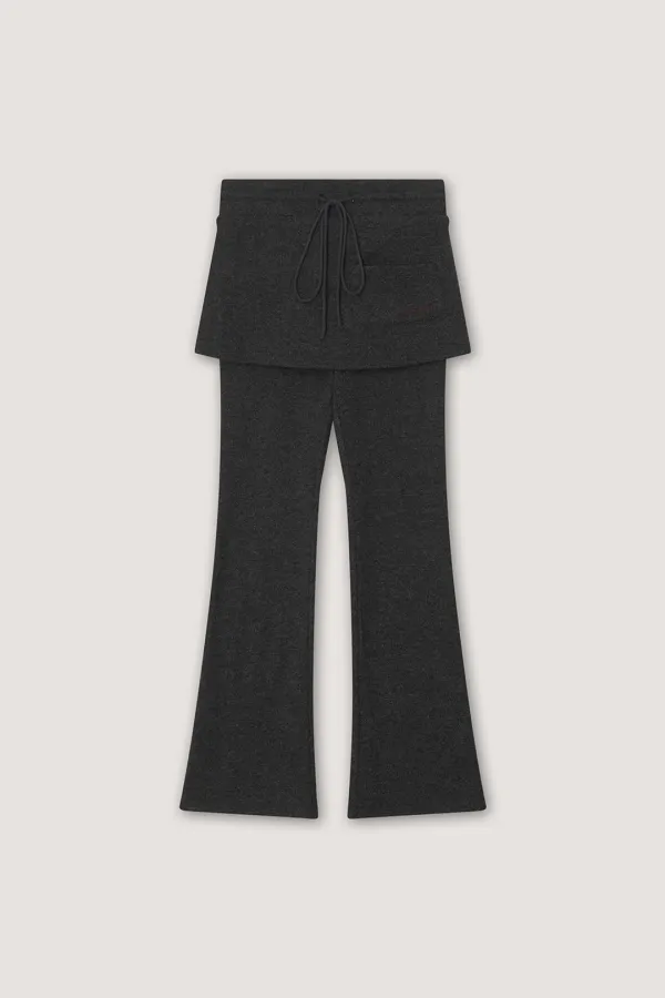 [3rd] Jen Skirt Pants - Charcoal boot-cut