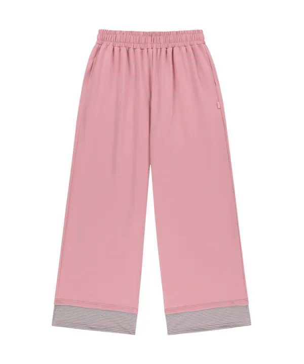 Hotfix Logo Wide Sweatpants / Pink