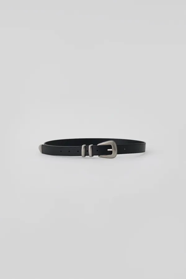 T/T Crest leather belt (black)