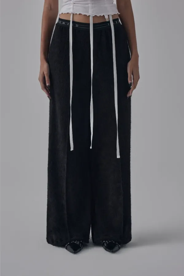 Banding Terry Pants [ Black ]
