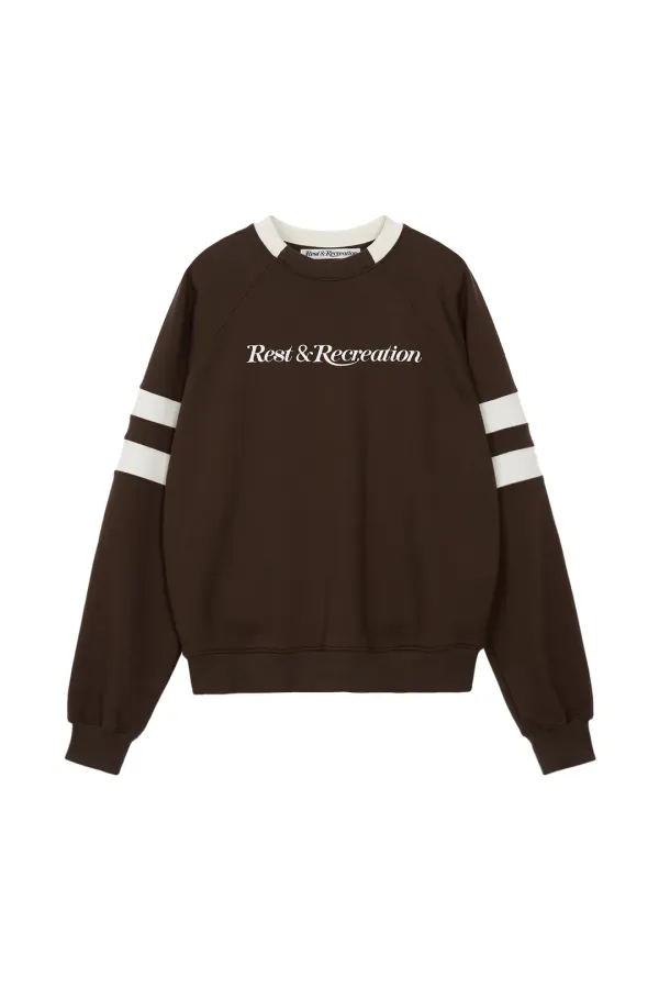 RR OVERSIZED RAGLAN SWEATSHIRT - BROWN