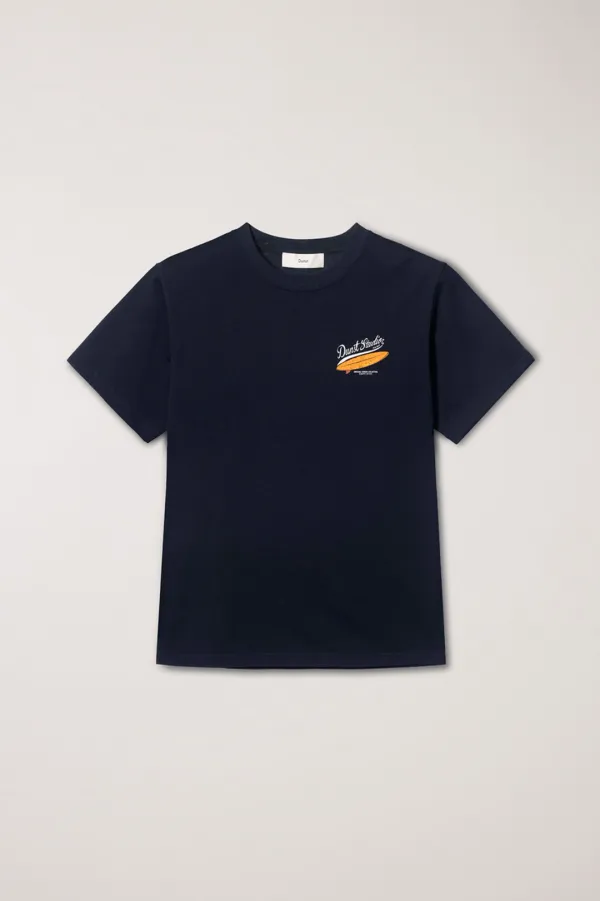 UNISEX SUMMER HOLIDAY SURF BOARD T-SHIRT FRENCH NAVY_UDTS6B133N2