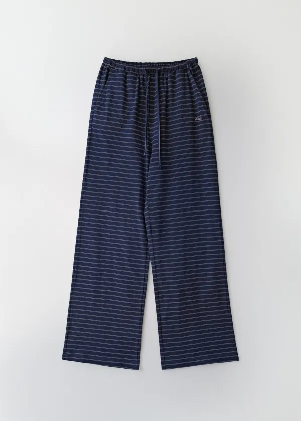 [5/29 순차발송] Hasta stripe banding pants (navy)