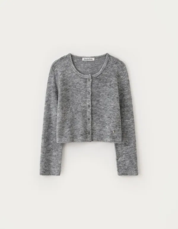 Nutty Hairy Cardigan - Grey