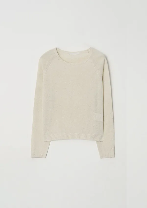 linen raglan knit-oatmeal