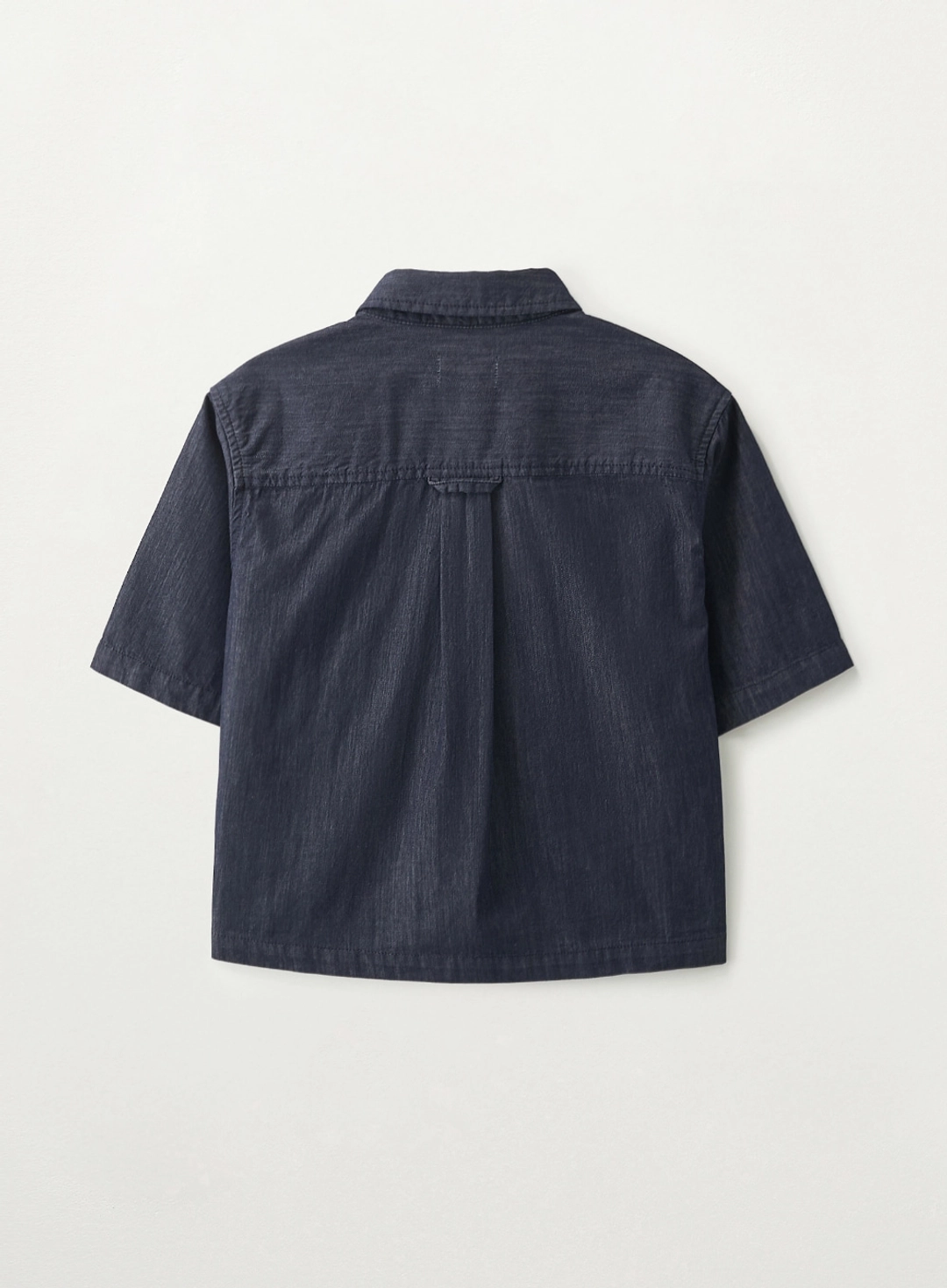 세터 (W) Light Weight Denim Pocket Half Shirt - Indigo 상품 이미지 2