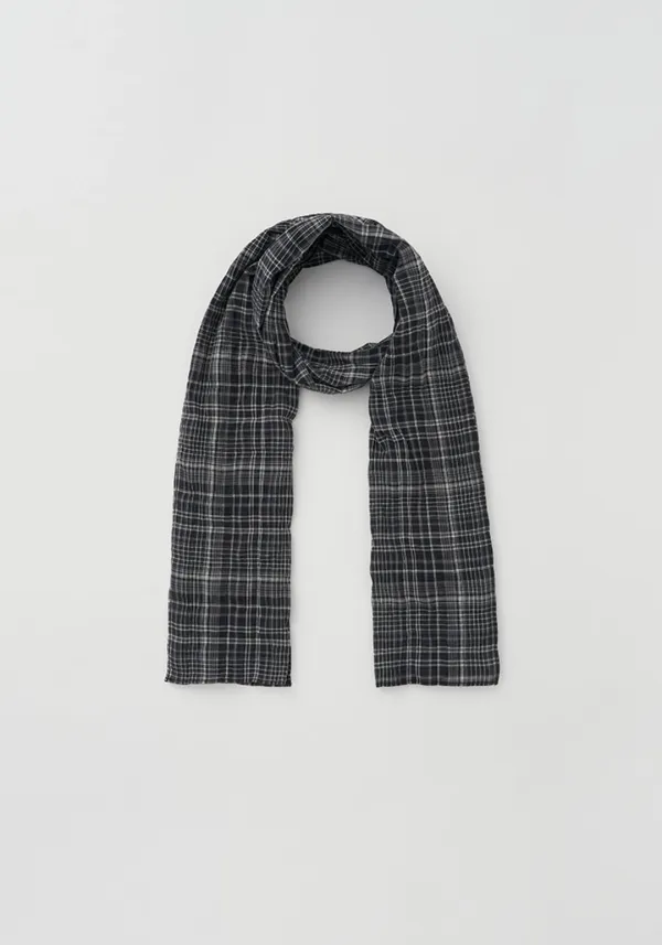Check scarf (Black)