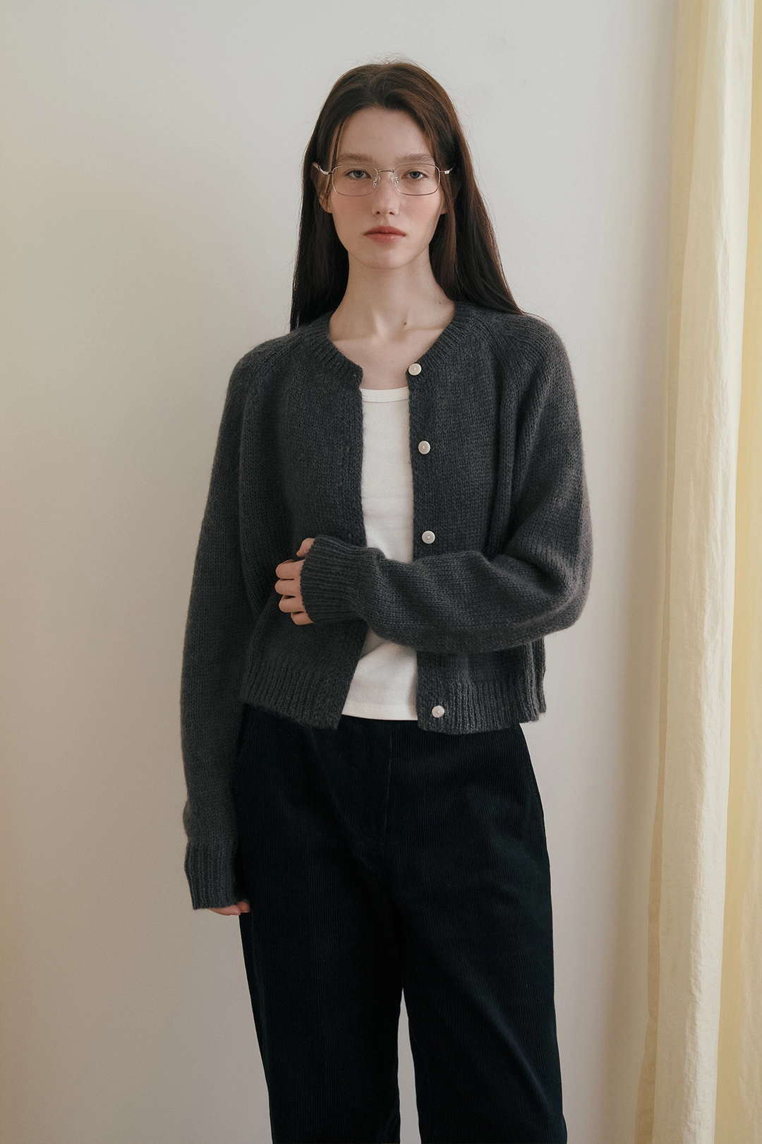 샤드라마 SWEET MOHAIR CARDIGAN [CHARCOAL GRAY] 상품 이미지 2