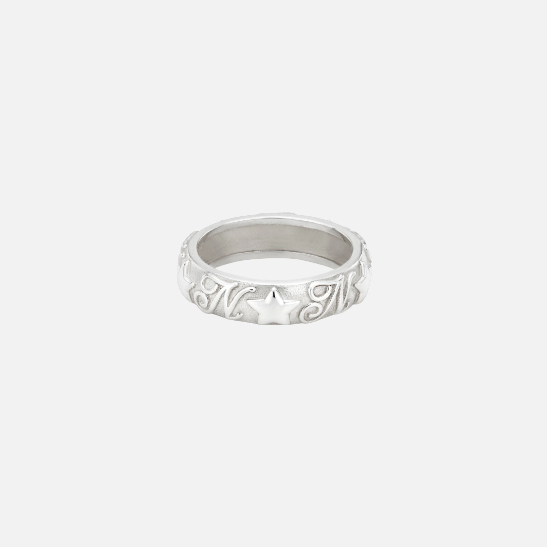 엔프프 [silver925] star logo wide ring-silver 상품 이미지 3