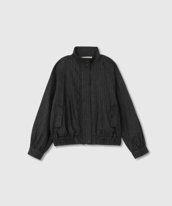 Mari wool bomber jacket (Dark gray)