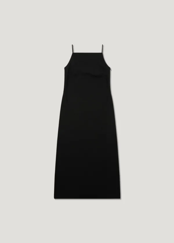 Minimal Linen Long Dress_Black