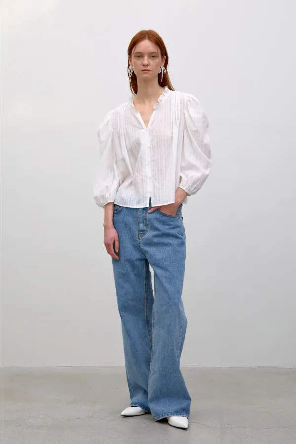 [38차] Masella Volume Blouse_White