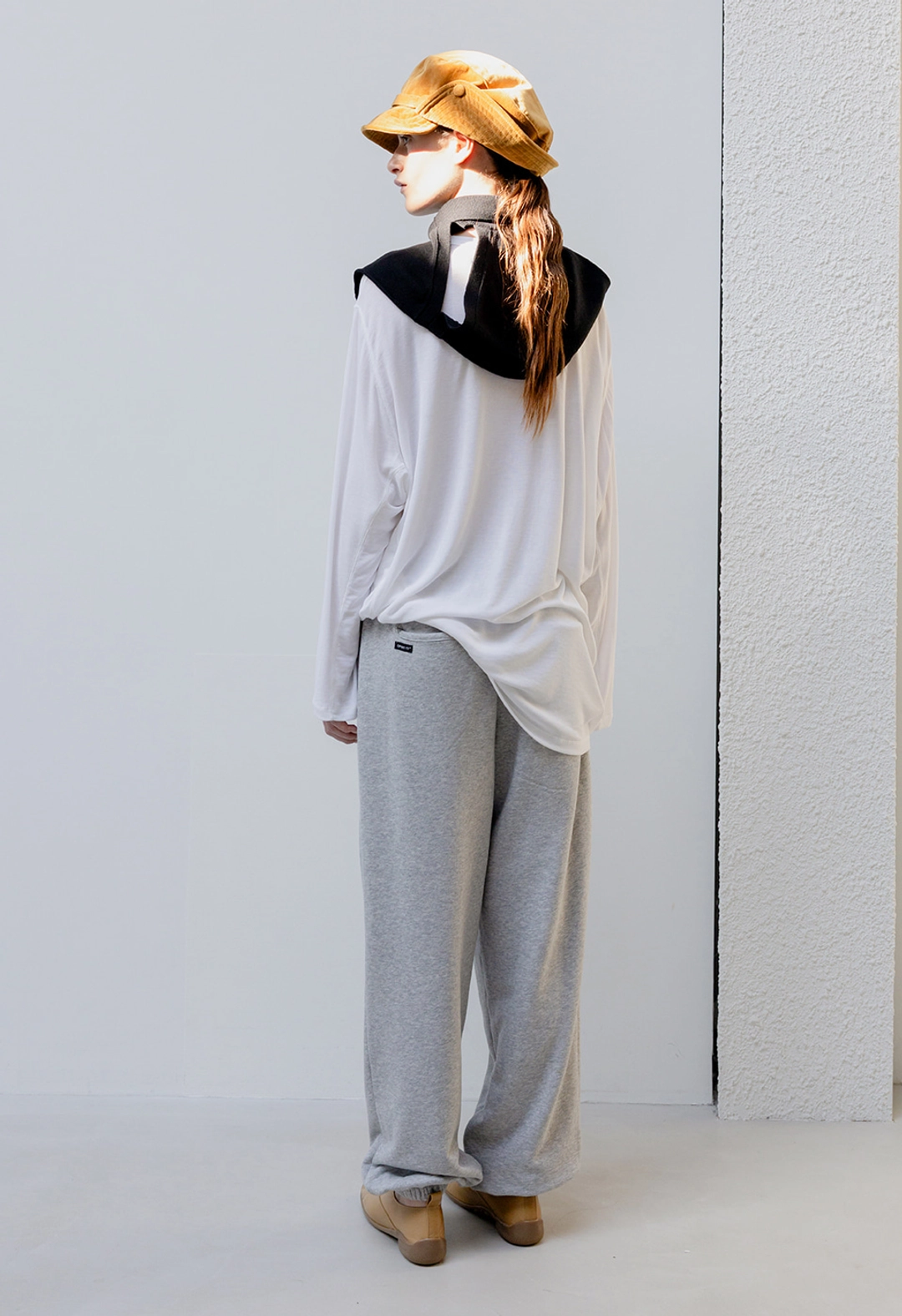 오픈와이와이 BUTTON UP NECK LAYER, BLACK 상품 이미지 3