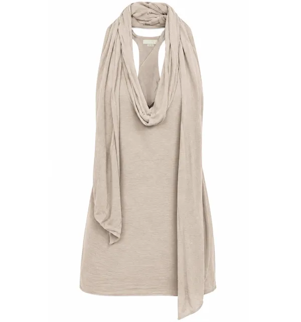 Scarf mini dress (Beige)