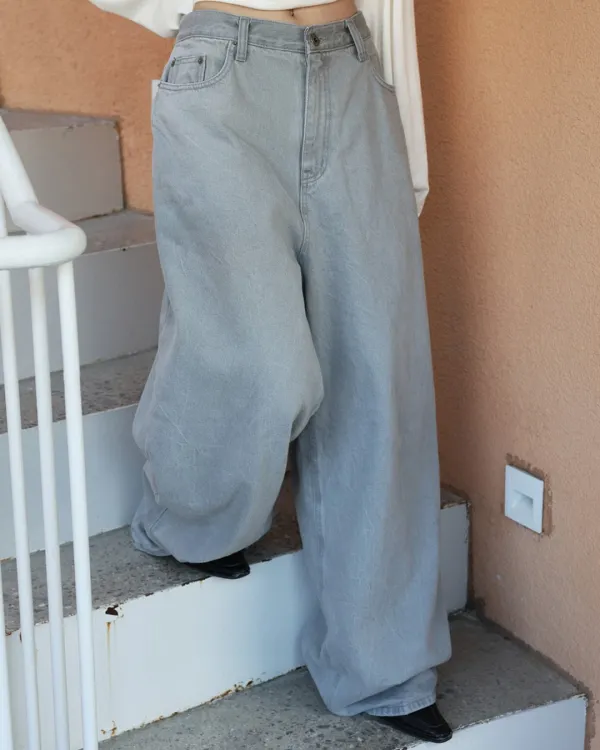 25FW crack baggy jeans