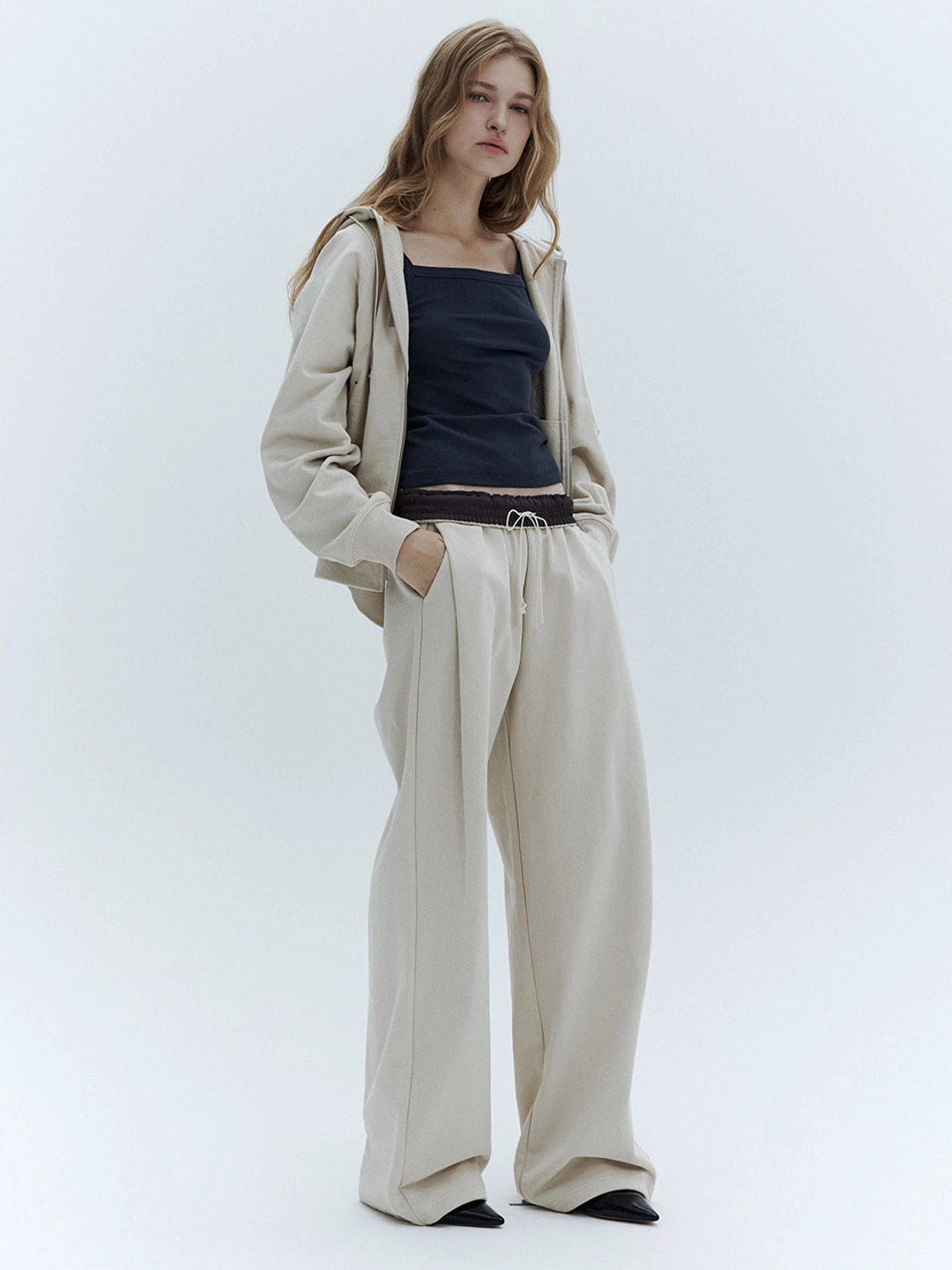 시티브리즈 2WAY 원 턱 스웨트 팬츠_2COLORS 상품 이미지 2