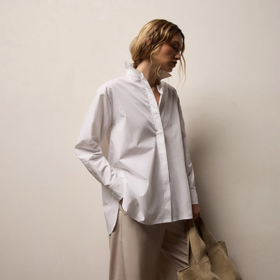 제임스펄스 Supima Poplin Shirt - White 상품 이미지 3