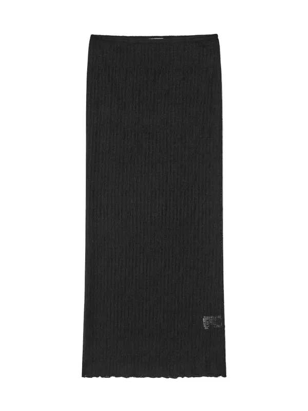 ISLAND SHEER LONG SKIRT (BLACK)