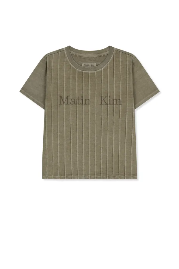 WASHED LOGO FULL PINTUCK TOP IN BEIGE
