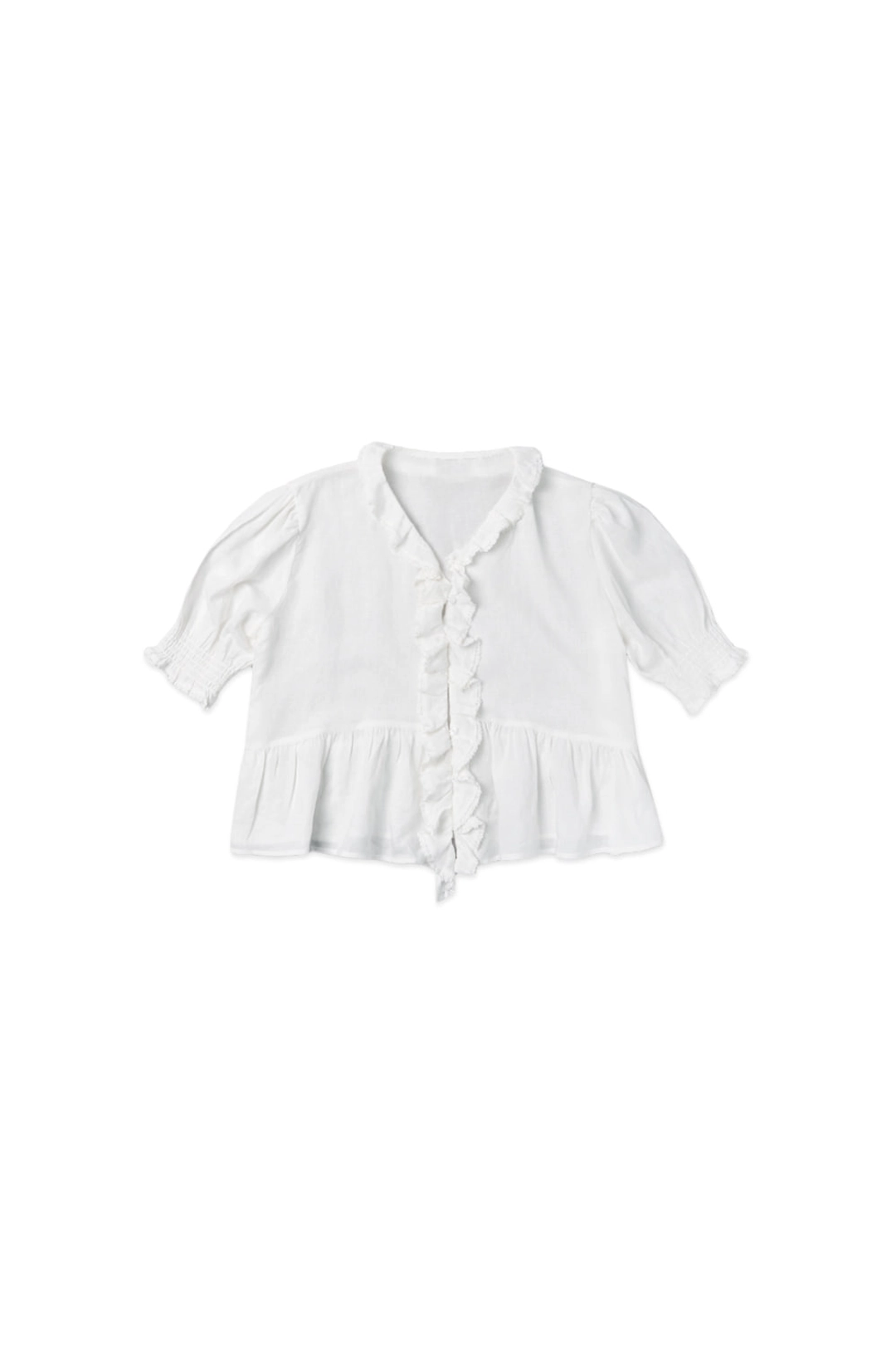 위드아웃썸머 Moi ruffle blouse_ivory 상품 이미지 1