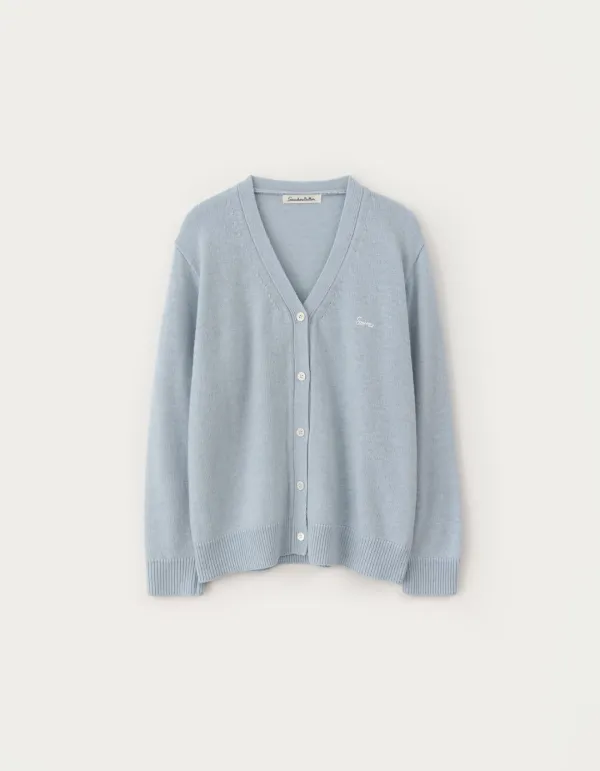 Rudy V-Neck Cardigan - Light Blue