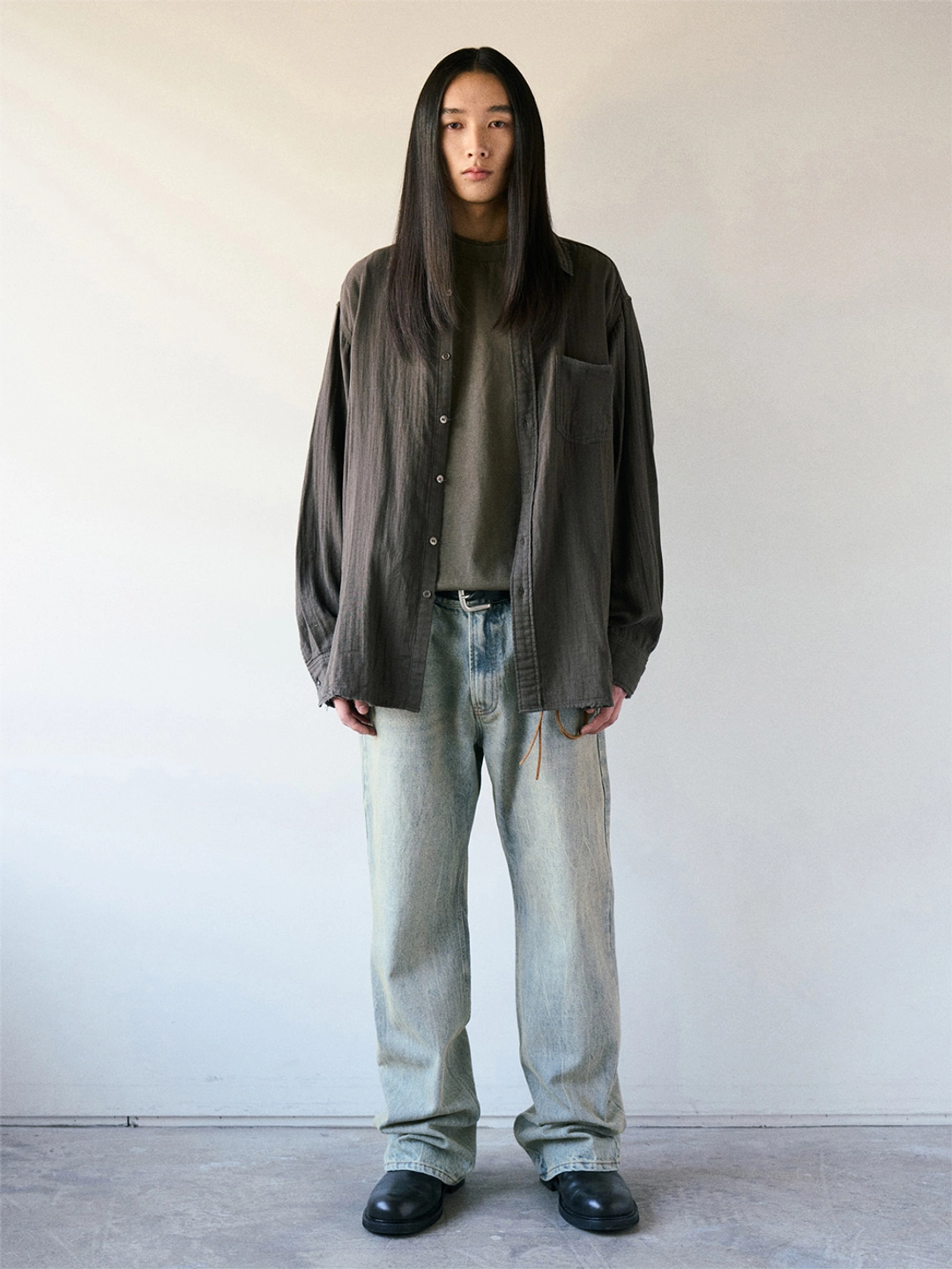 파르티멘토 Pigment Raw Natural Shirts_Khaki 상품 이미지 2
