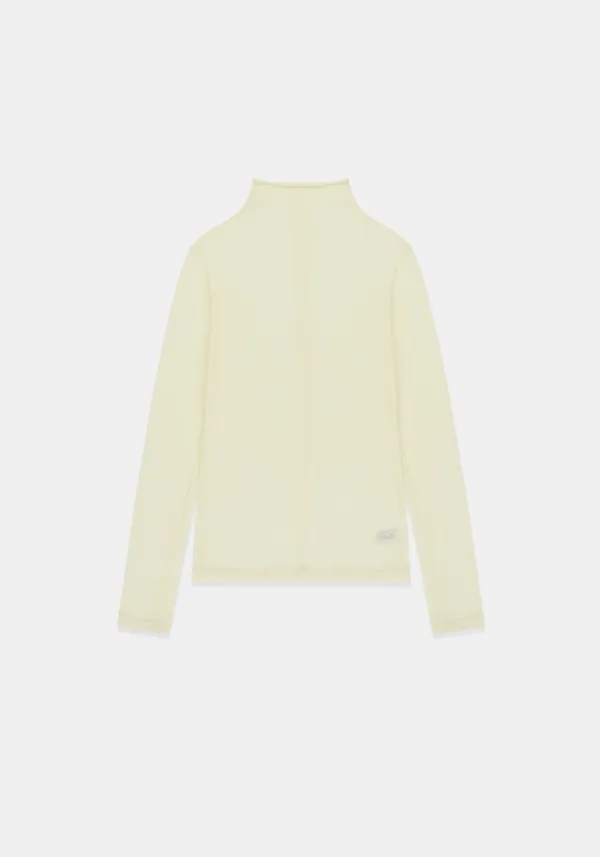 Sheer mok neck tee (Ivory)